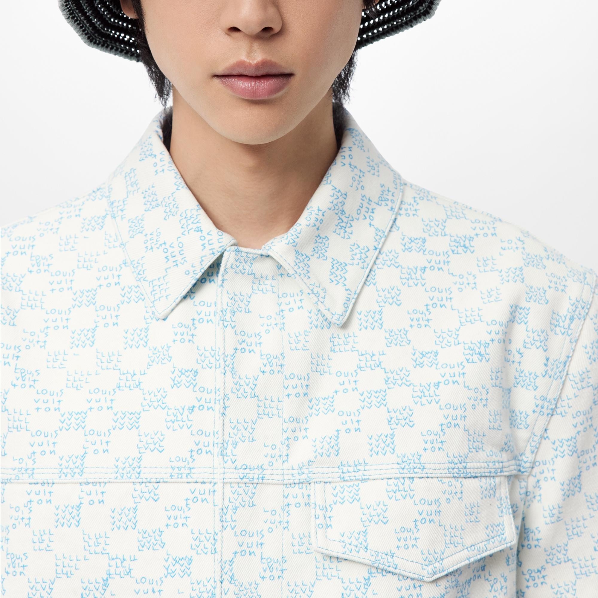 Landscape Short-Sleeved Denim Shirt - 3
