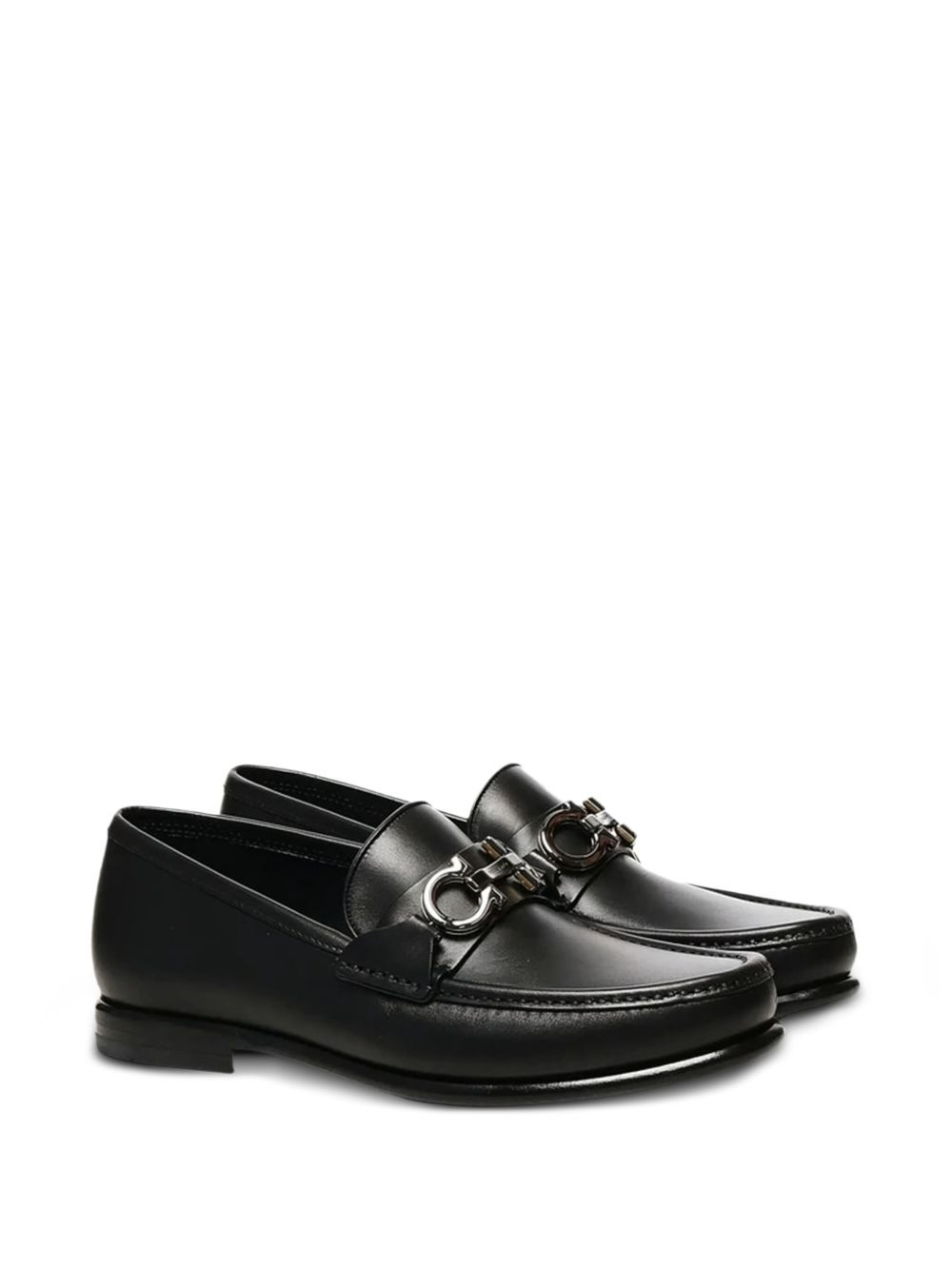 Gancini-detail leather loafers - 2