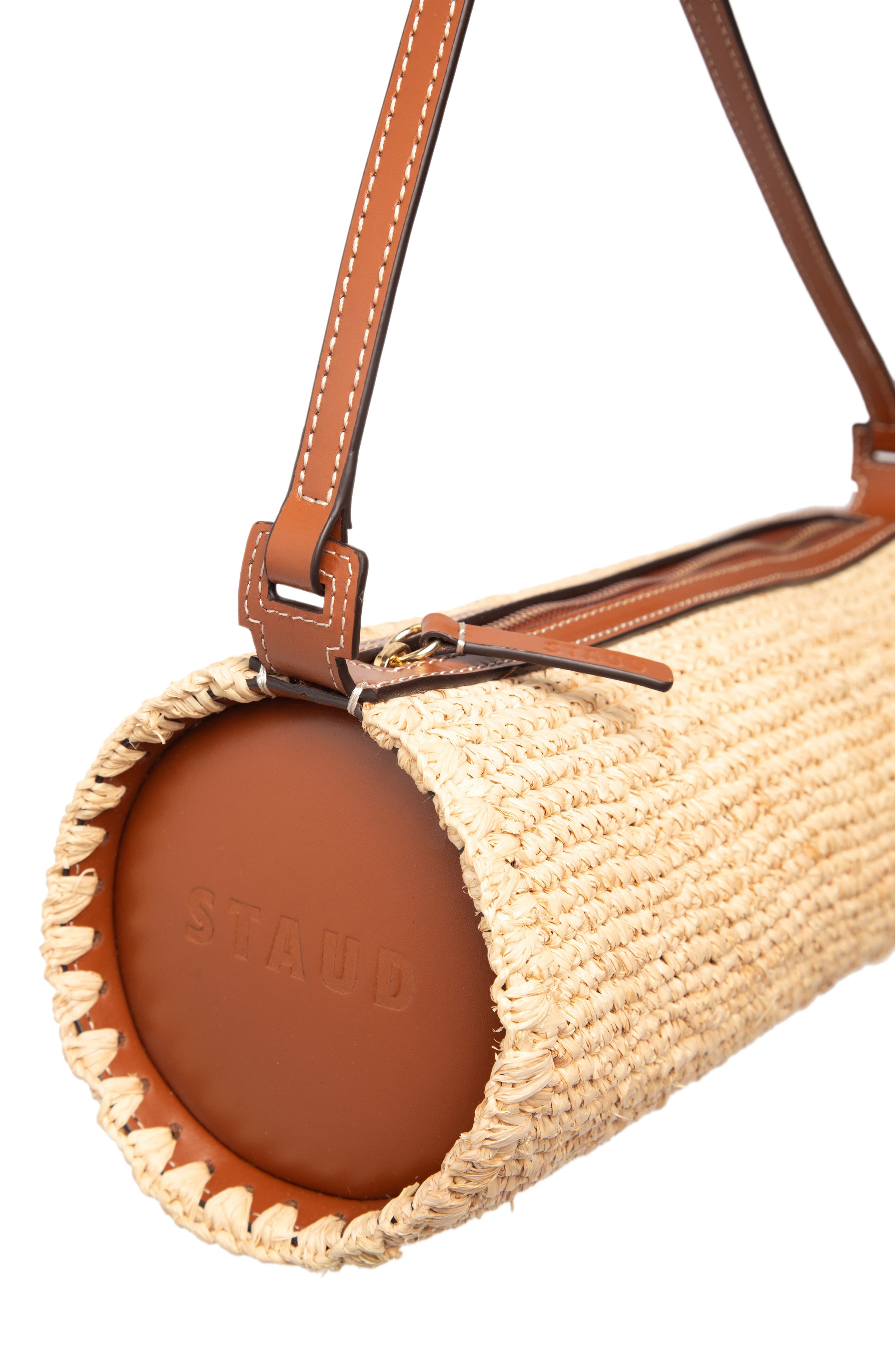 STAUD Mini Taru Raffia Shoulder Bag in Natural/Tan at Nordstrom - 6