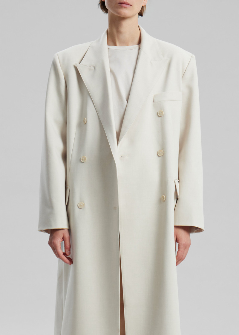 Dex Double Breasted Coat - Beige 7