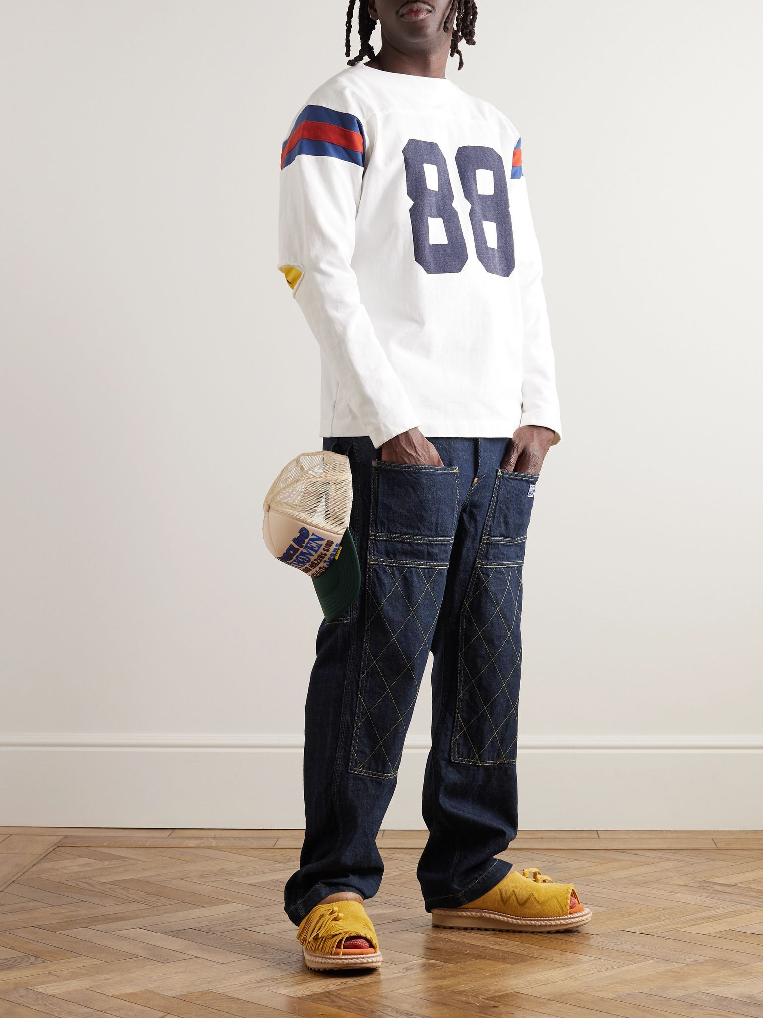 Lumber Straight-Leg Panelled Jeans Indigo - 2