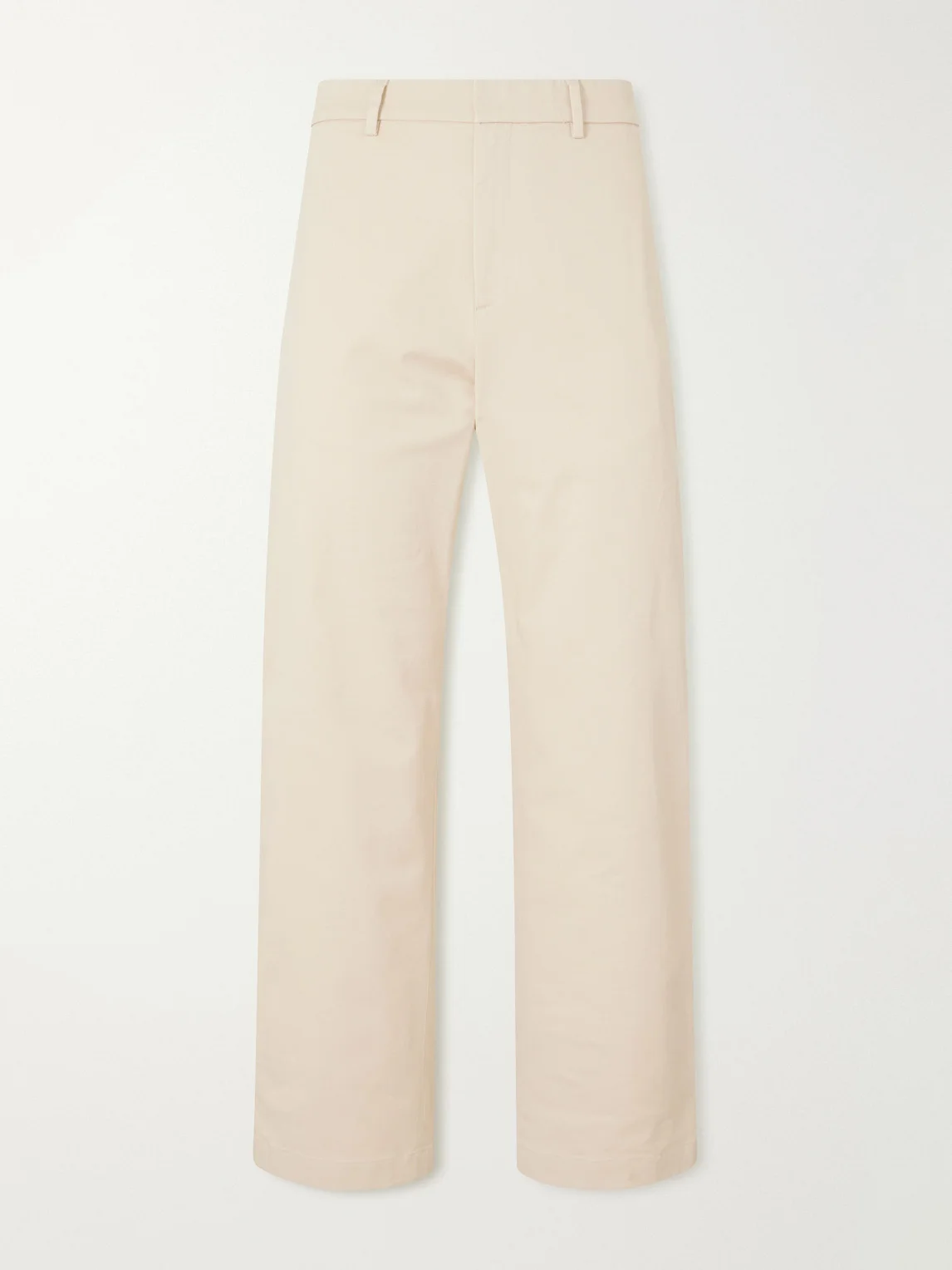 Wide-Leg Cotton-Blend Gabardine Trousers - 1