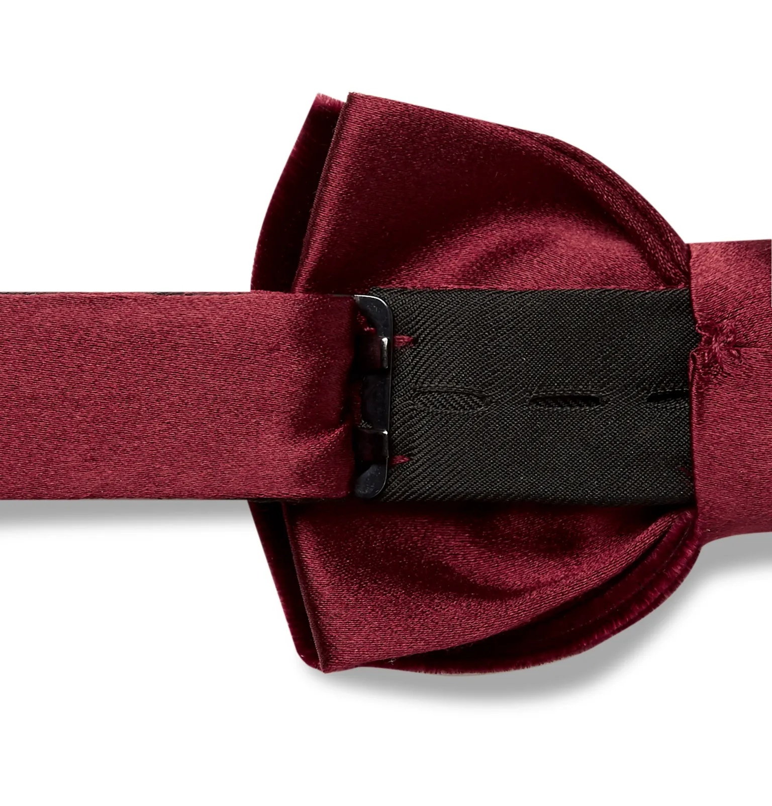 Pre-Tied Silk Satin-Trimmed Velvet Bow Tie - 3