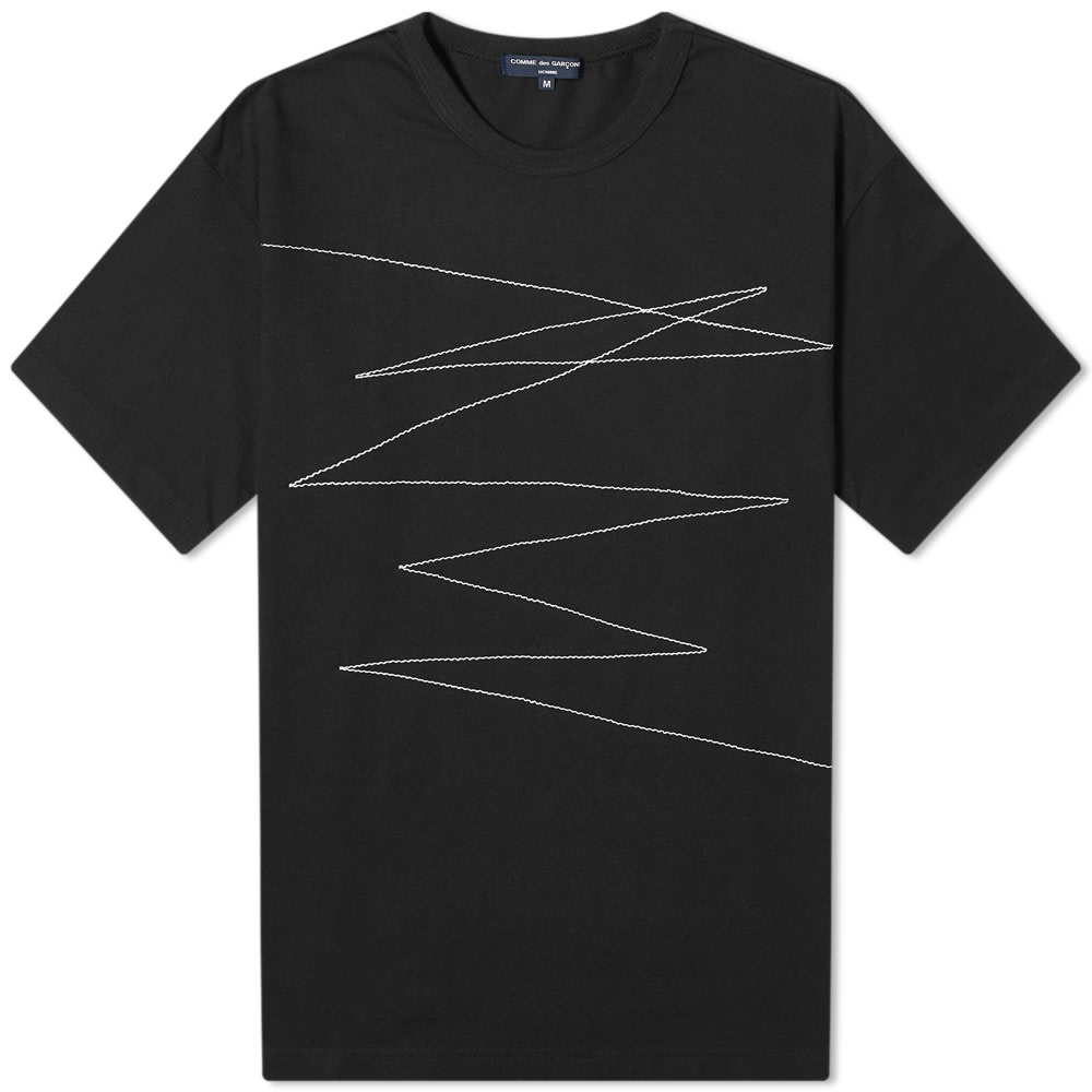 Comme des Garcons Homme Zig Zag Stitch Detail Tee - 1