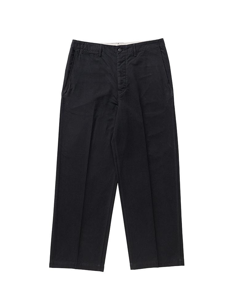 EX WIDE CHINO PANTS BLACK - 1