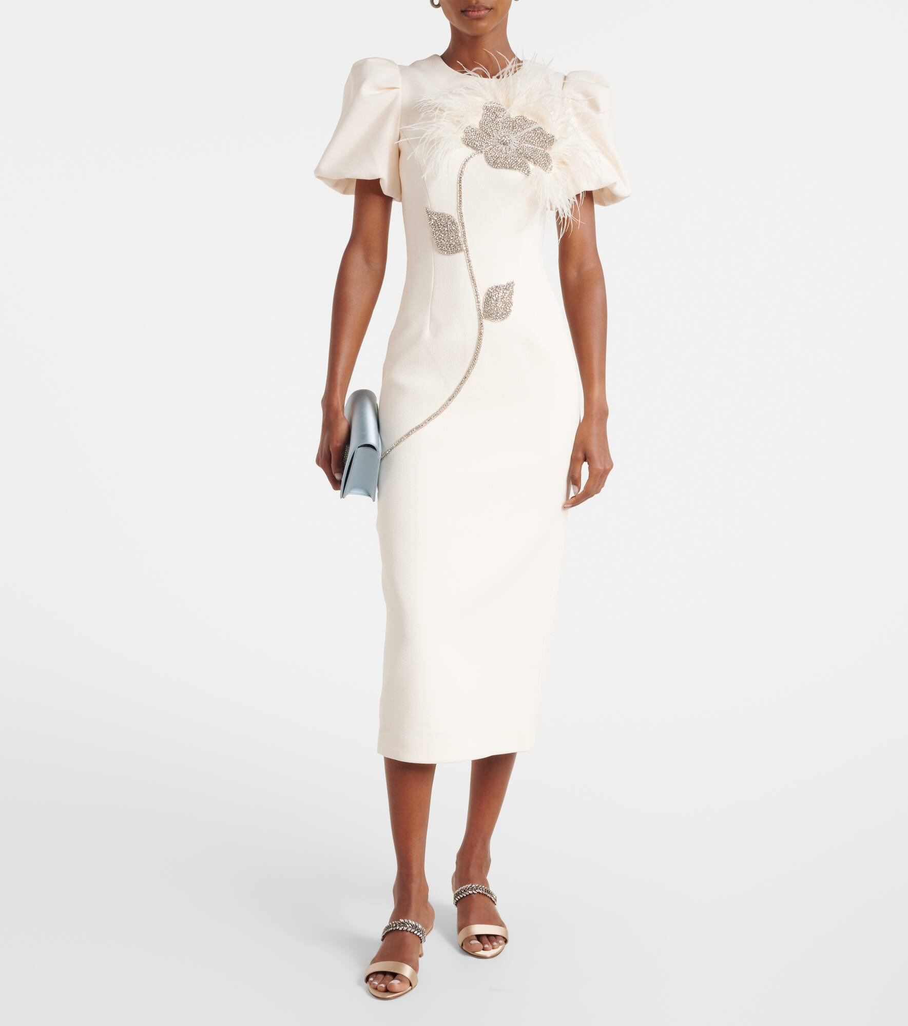 Embellished crêpe cocktail dress - 2