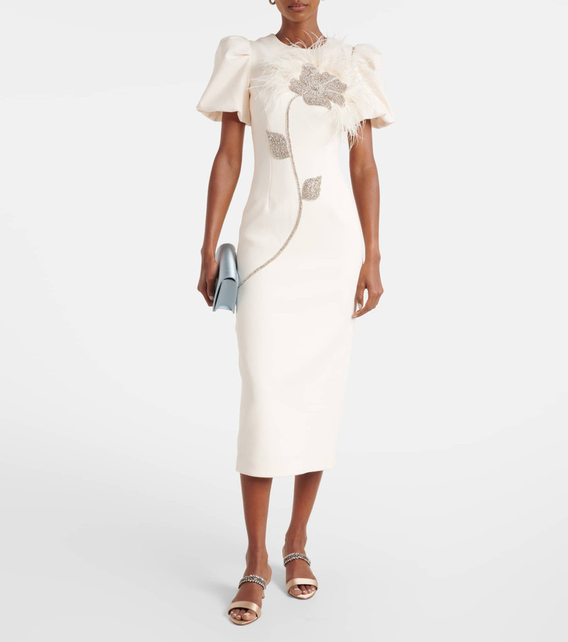 REBECCA VALLANCE Embellished crêpe cocktail dress outlook