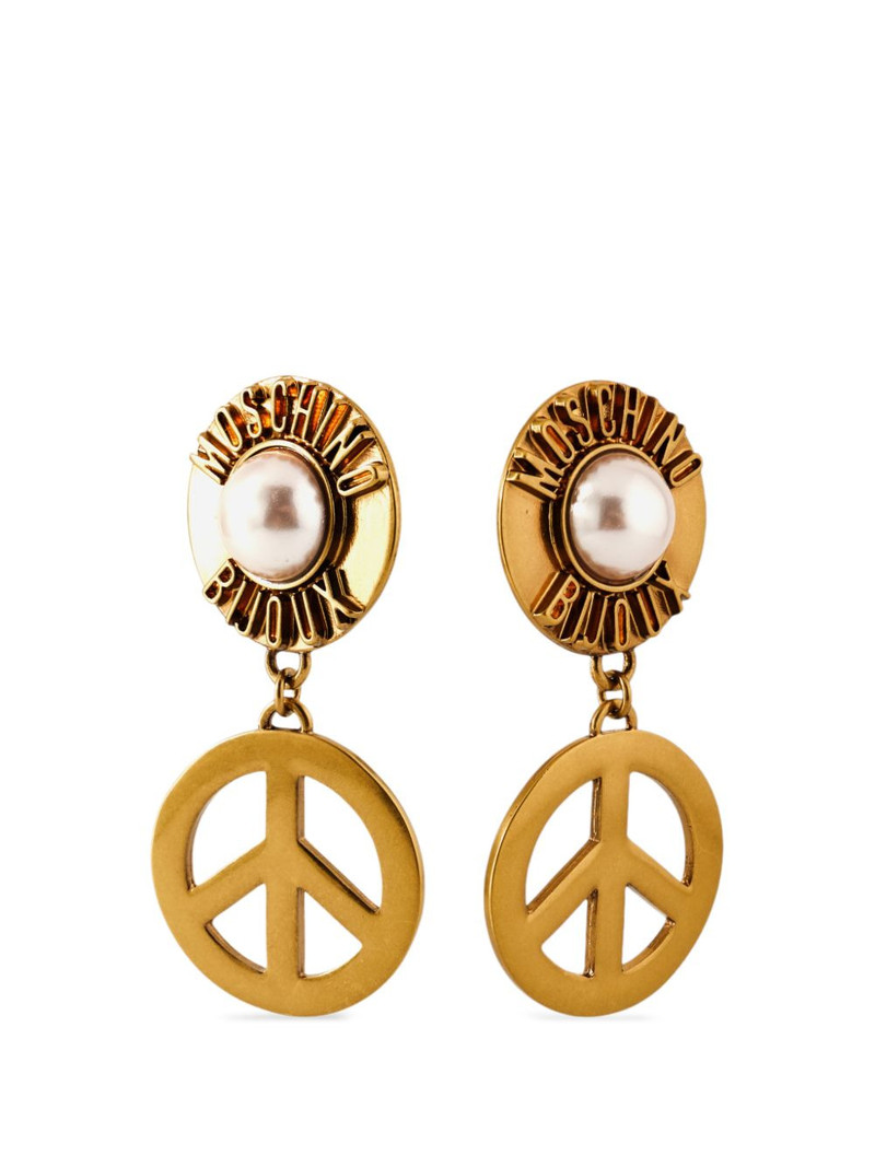 peace sign clip-on earrings 3
