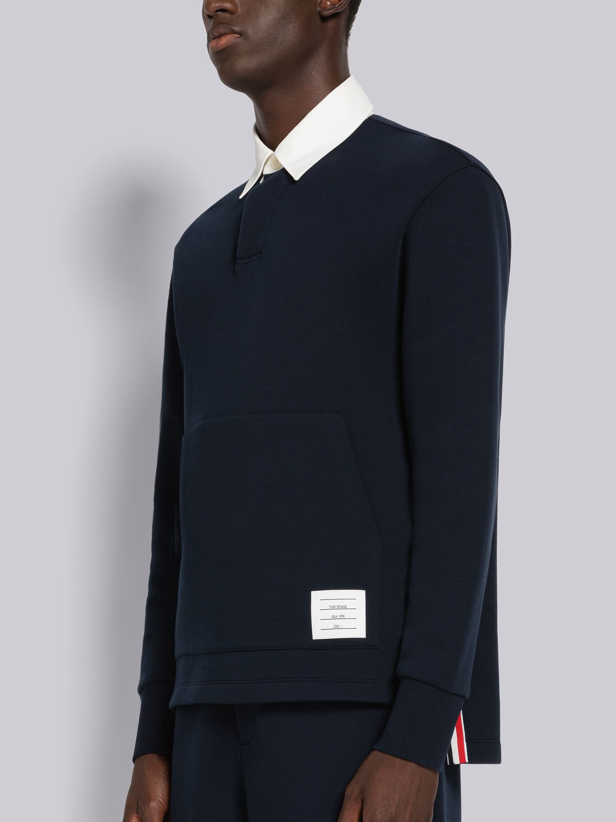 Double Face Tech Contrast Collar Rugby Polo - 2