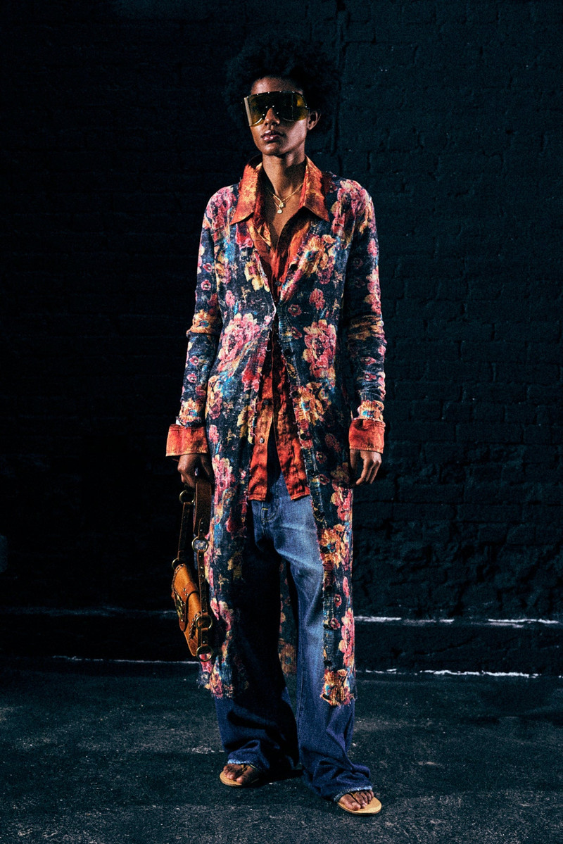 PRINTED SKINNY LONG CARDIGAN 1