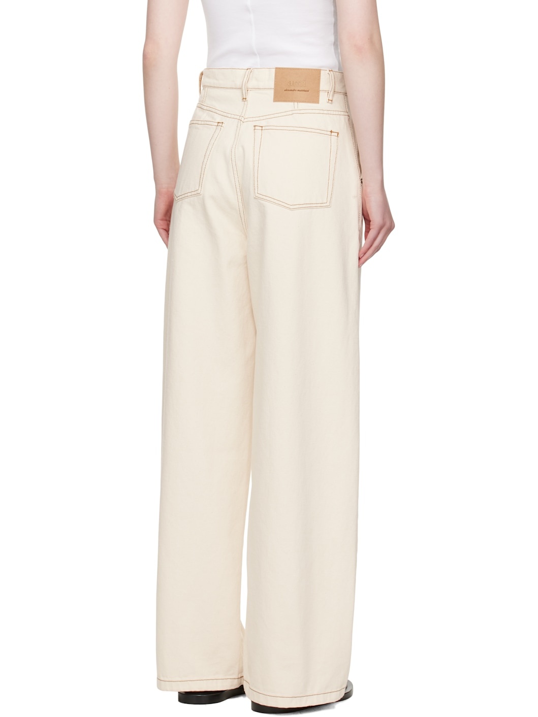 Beige Wide Fit Jeans - 3