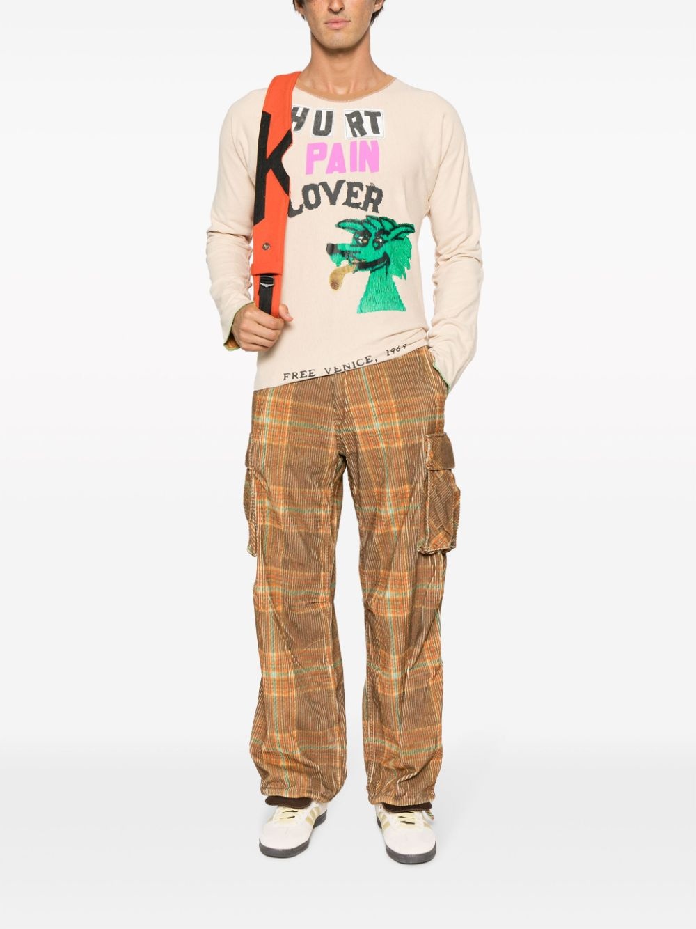 slogan-print long-sleeve T-shirt - 2