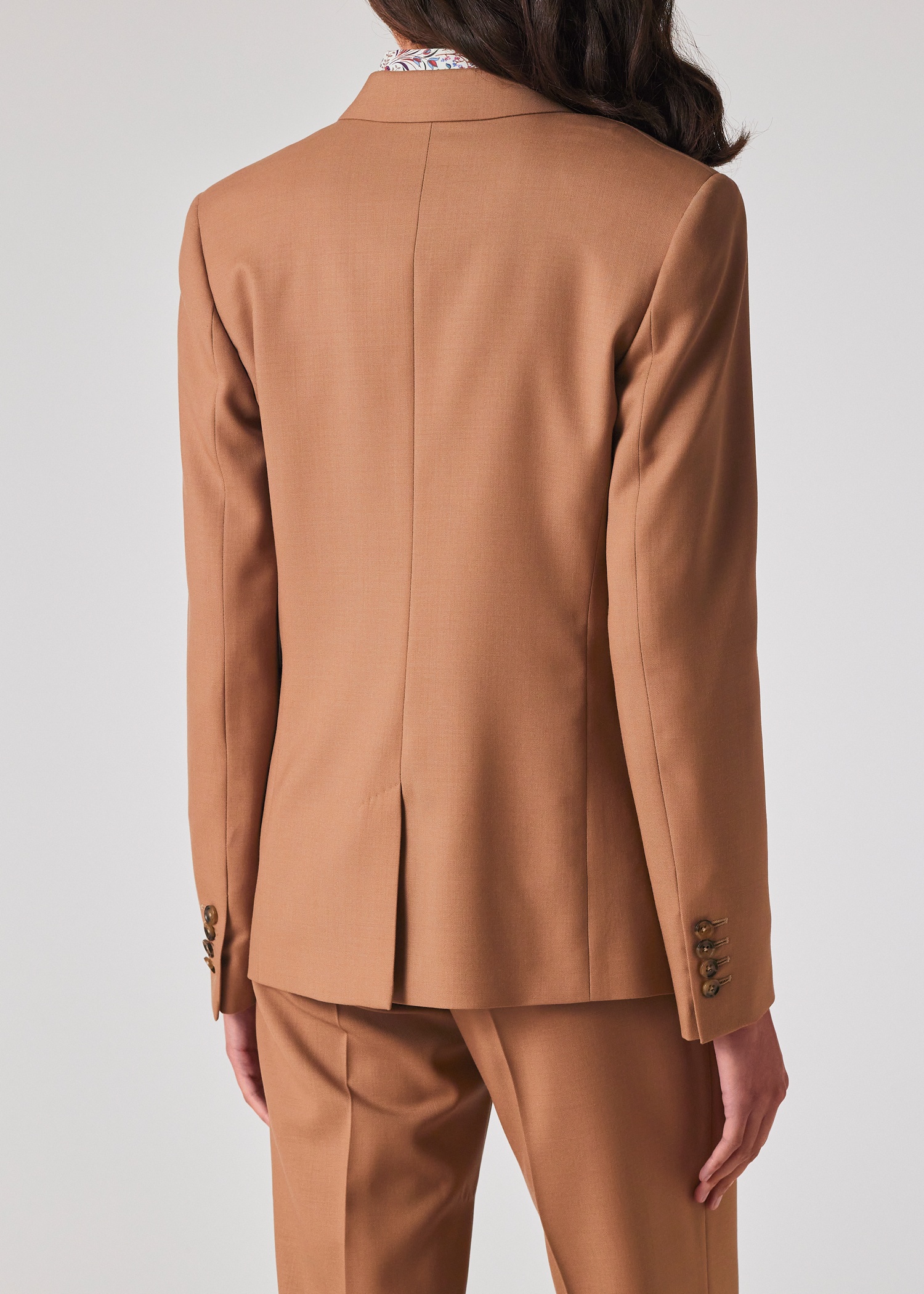 Women's 'A Suit To Travel In' - Taupe Wool Double Breasted Suit - 9