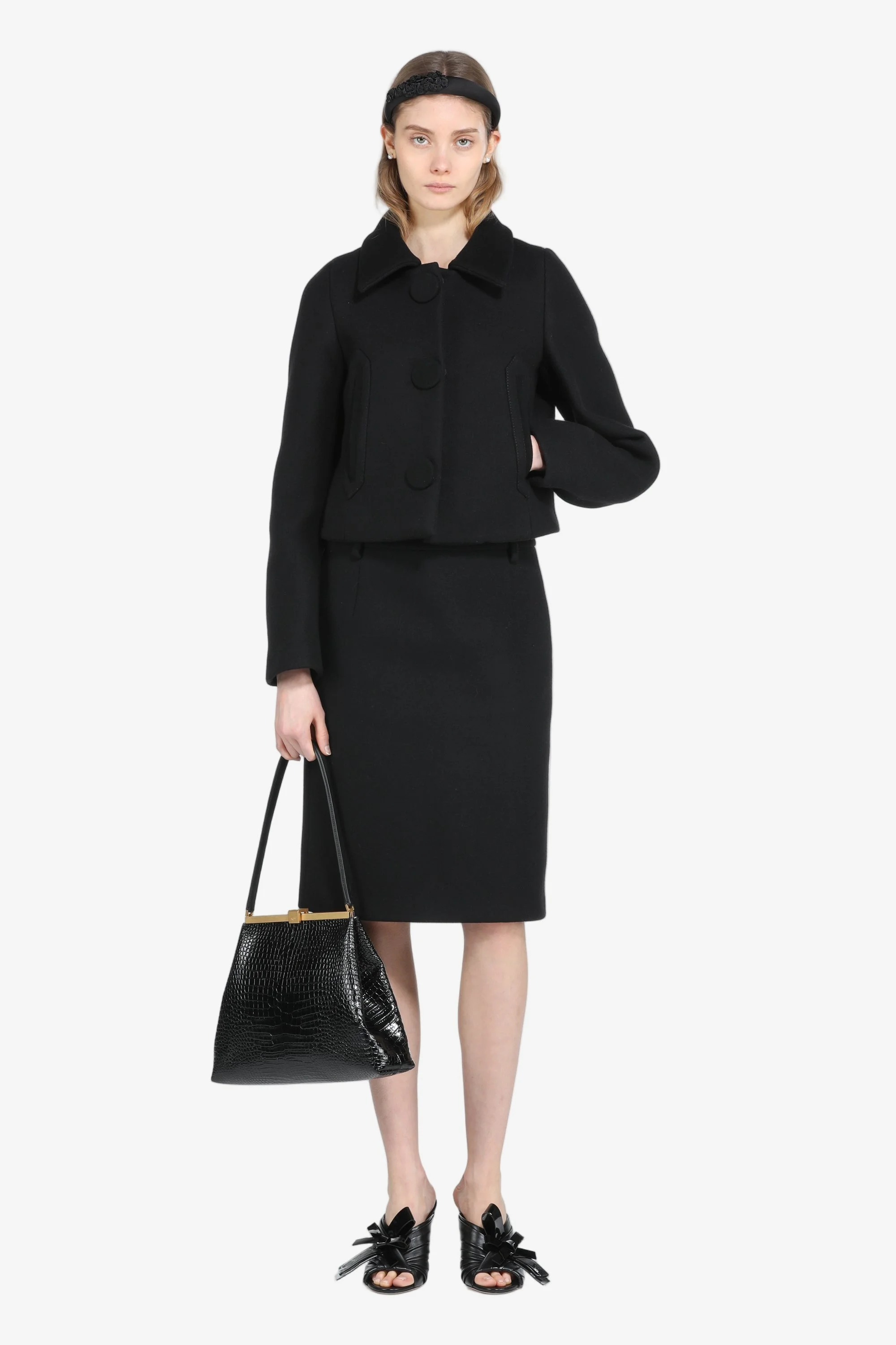 SHORT JACKET WITH SIDE POCKETS - 1