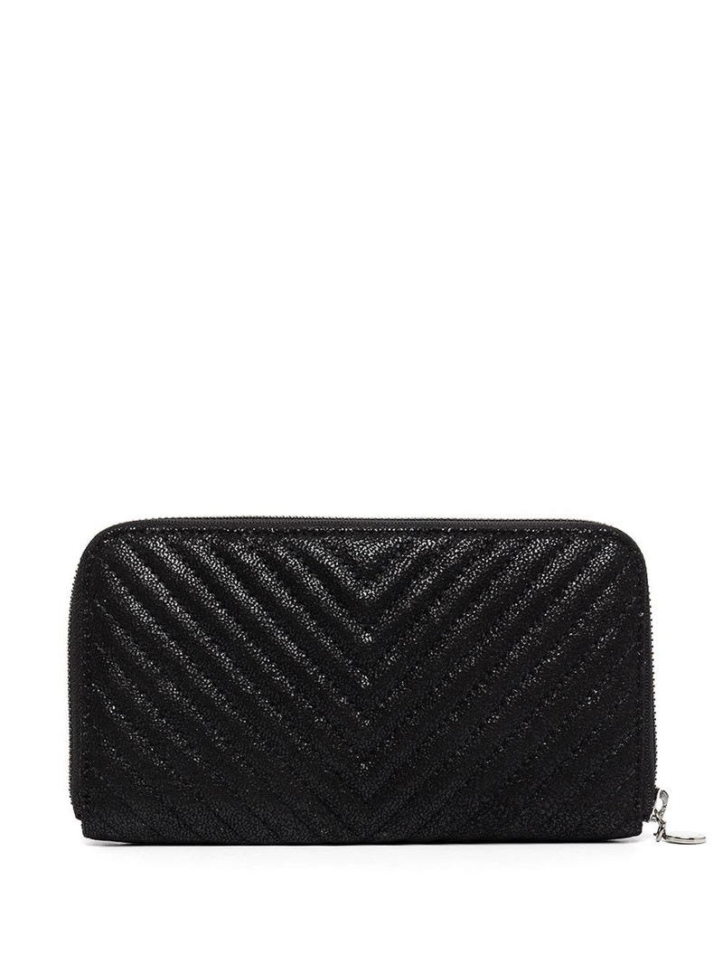 Stella McCartney chevron-quilted continental wallet outlook