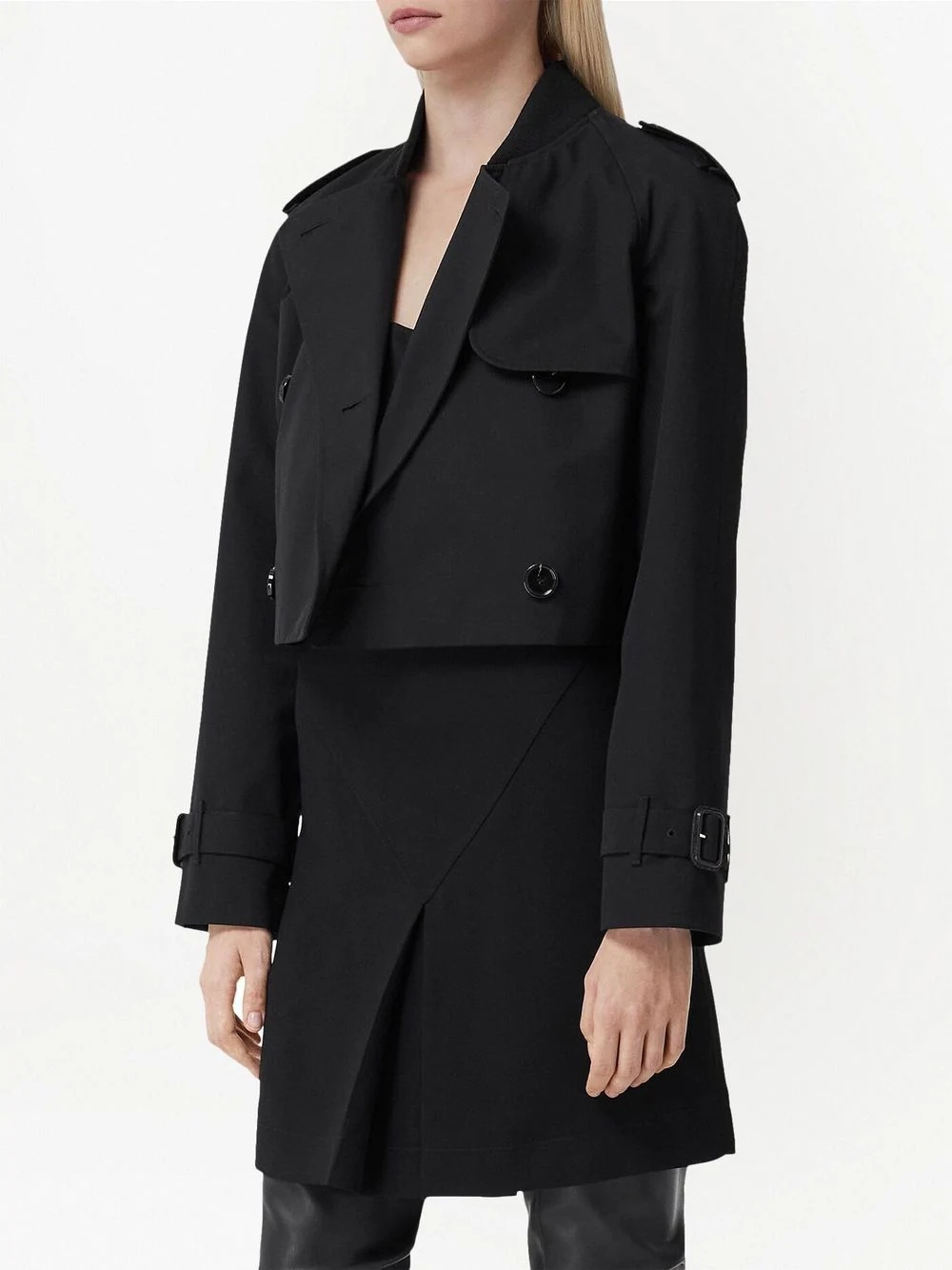 cropped trench coat - 3