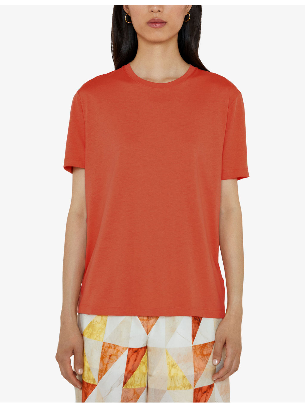 Short-Sleeved Cotton and Silk T-Shirt - 3