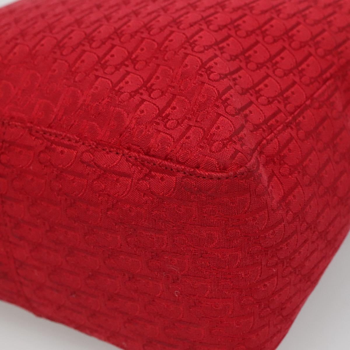DIOR Trotter Canvas Hand Bag Red Silver - 15