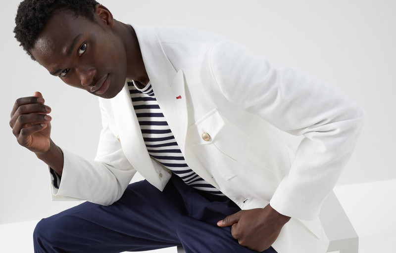 Twisted linen safari jacket with metal buttons 6