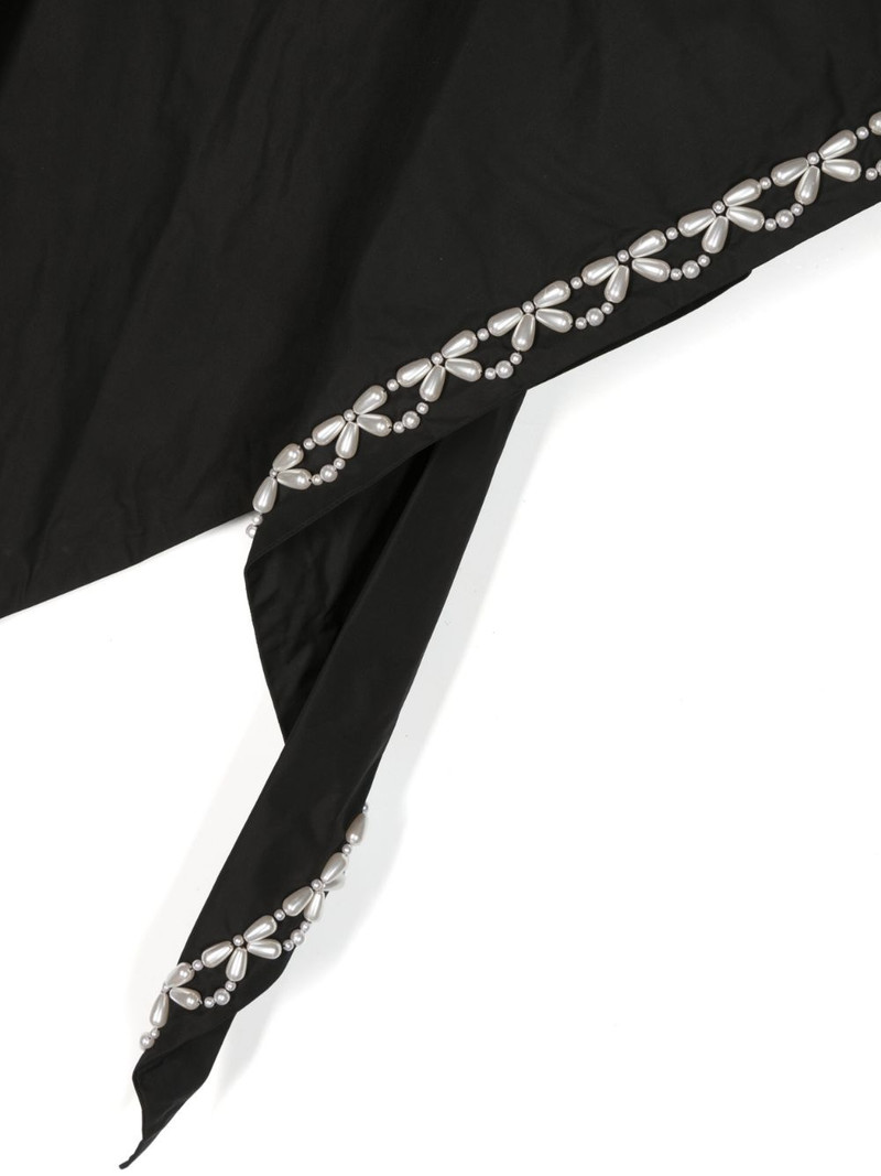 Simone Rocha faux pearl-trimmed scarf outlook