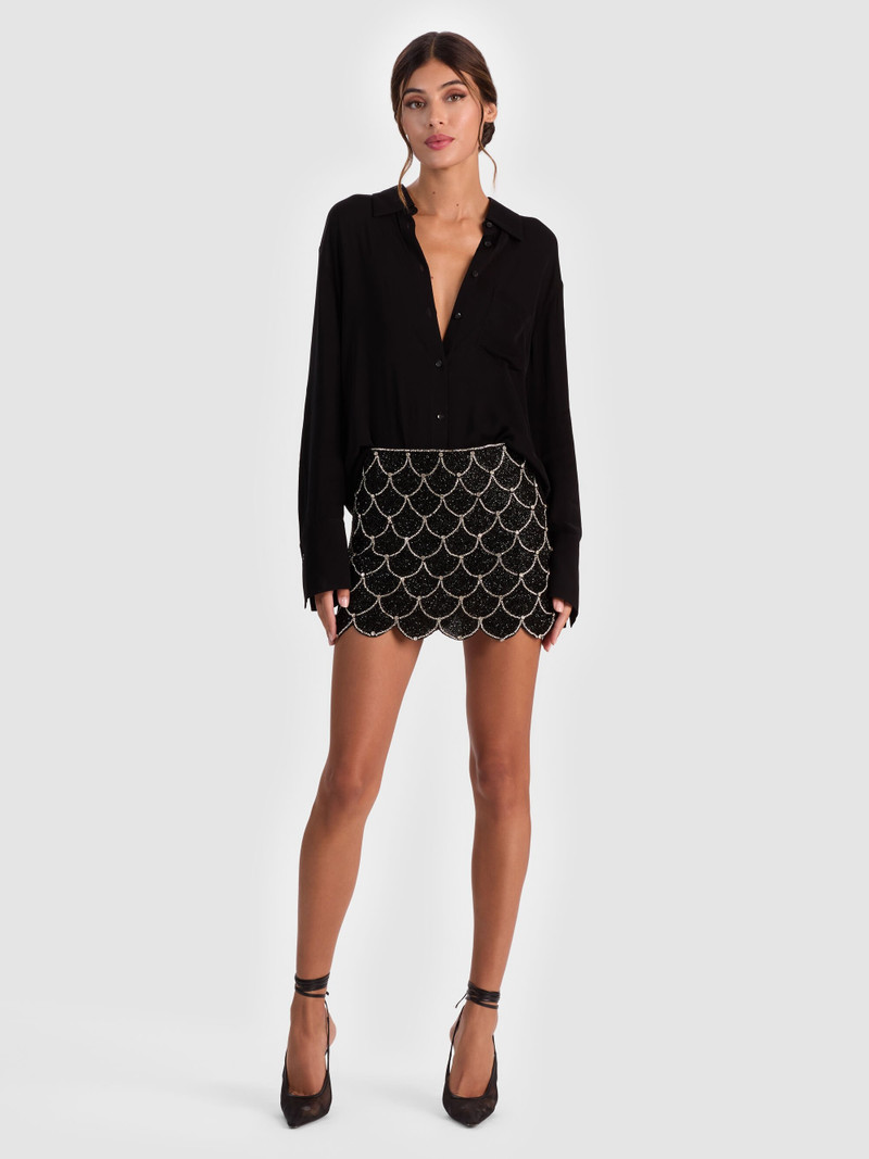 Alice + Olivia RUBI EMBELLISHED MINI SKIRT outlook