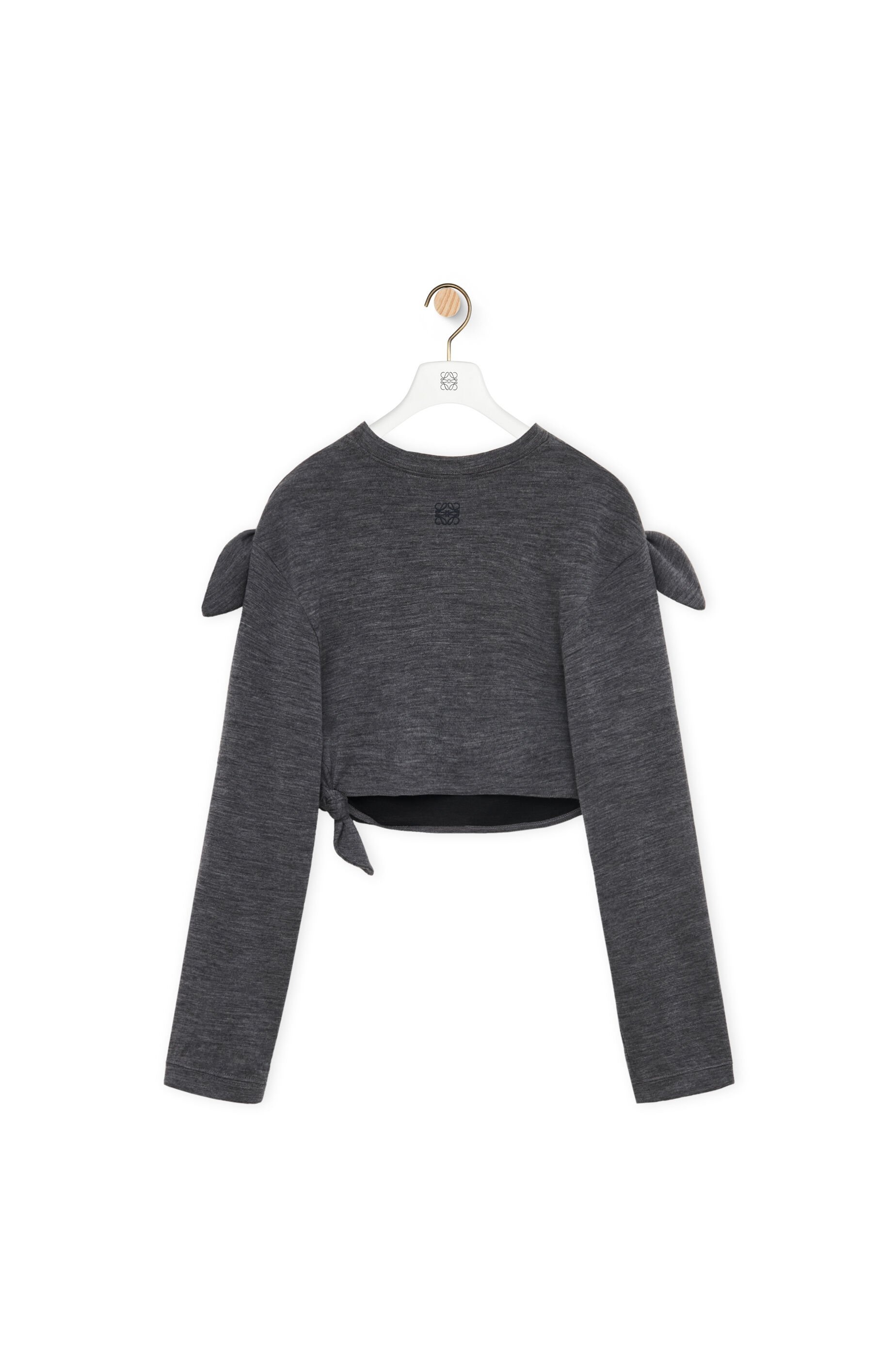 Knot cropped top in wool and cashmere - 6