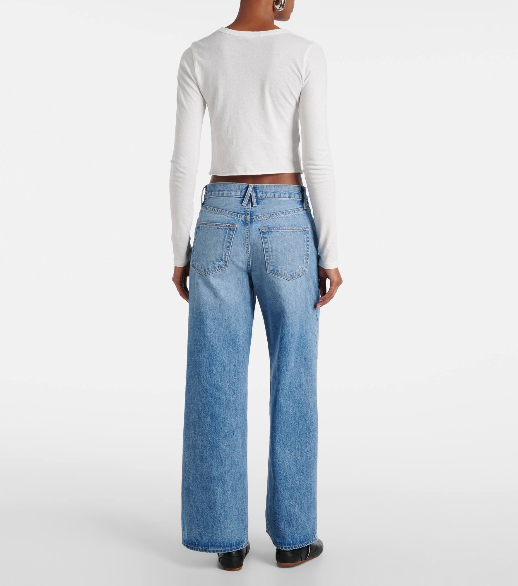 Selena mid-rise wide-leg jeans - 3