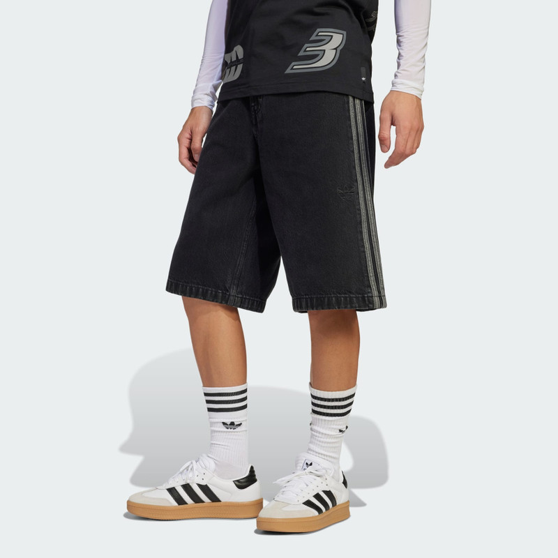adidas Adicolor Denim Firebird Shorts outlook