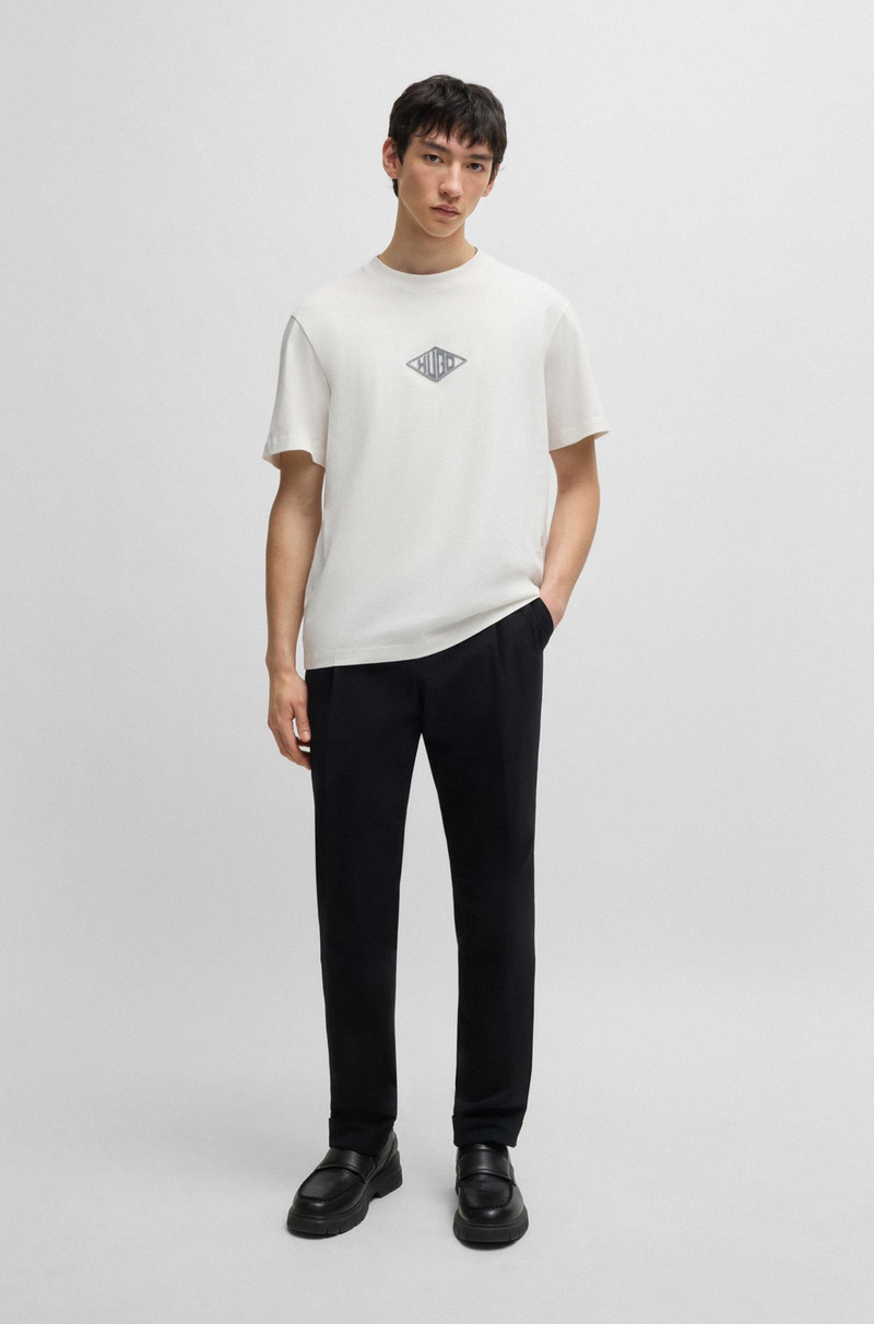 HUGO RELAXED-FIT T-SHIRT IN COTTON WITH EMBROIDERED LOGO outlook