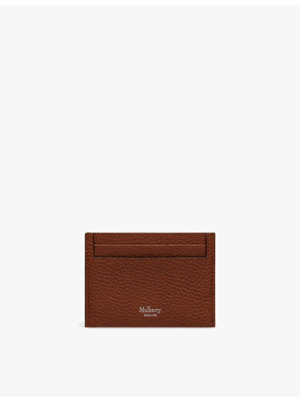 Logo-Embossed Four-Slot Leather Card Holder - 1