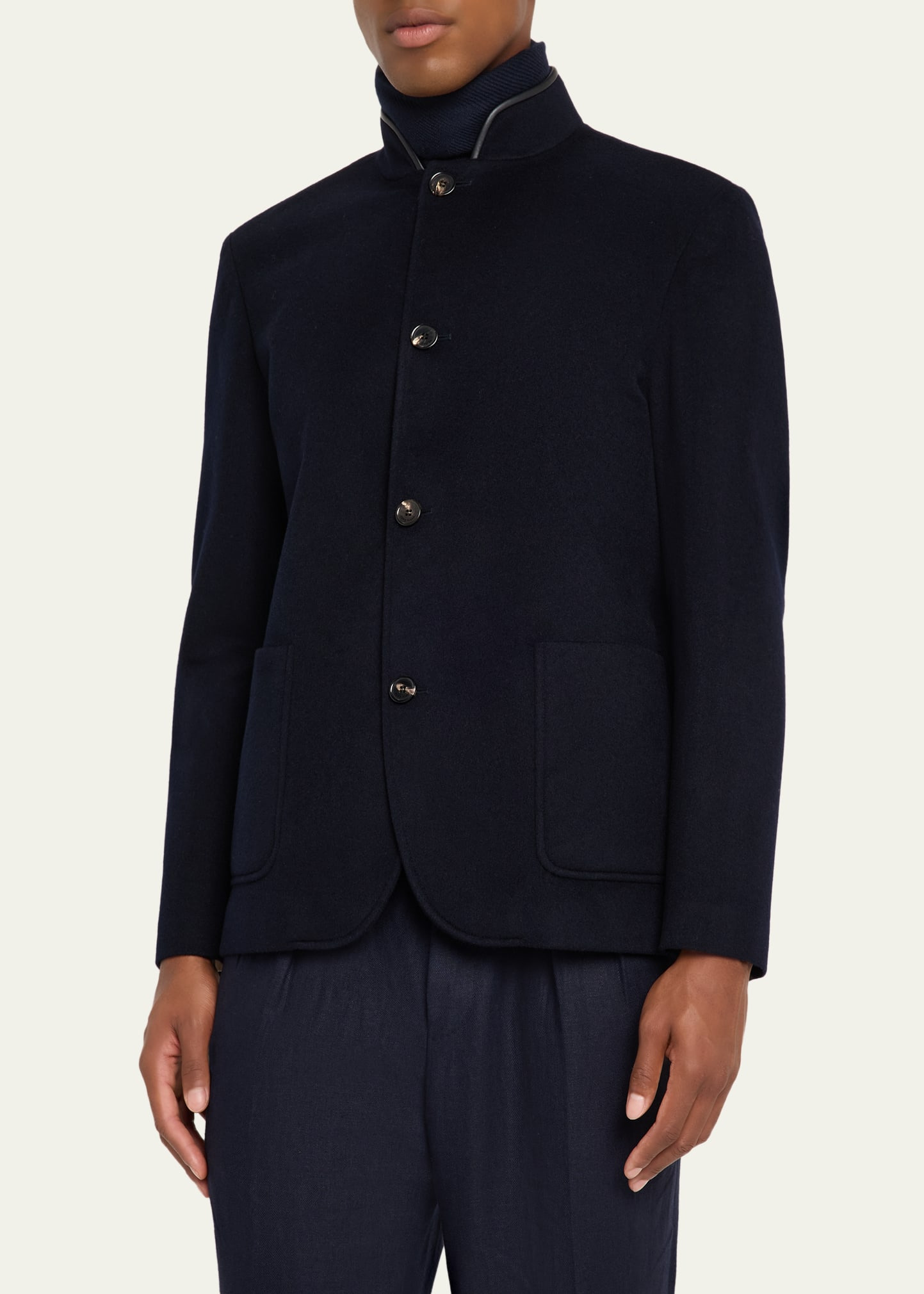 Men's Spagna Cashmere Single-Breasted Jacket - 4