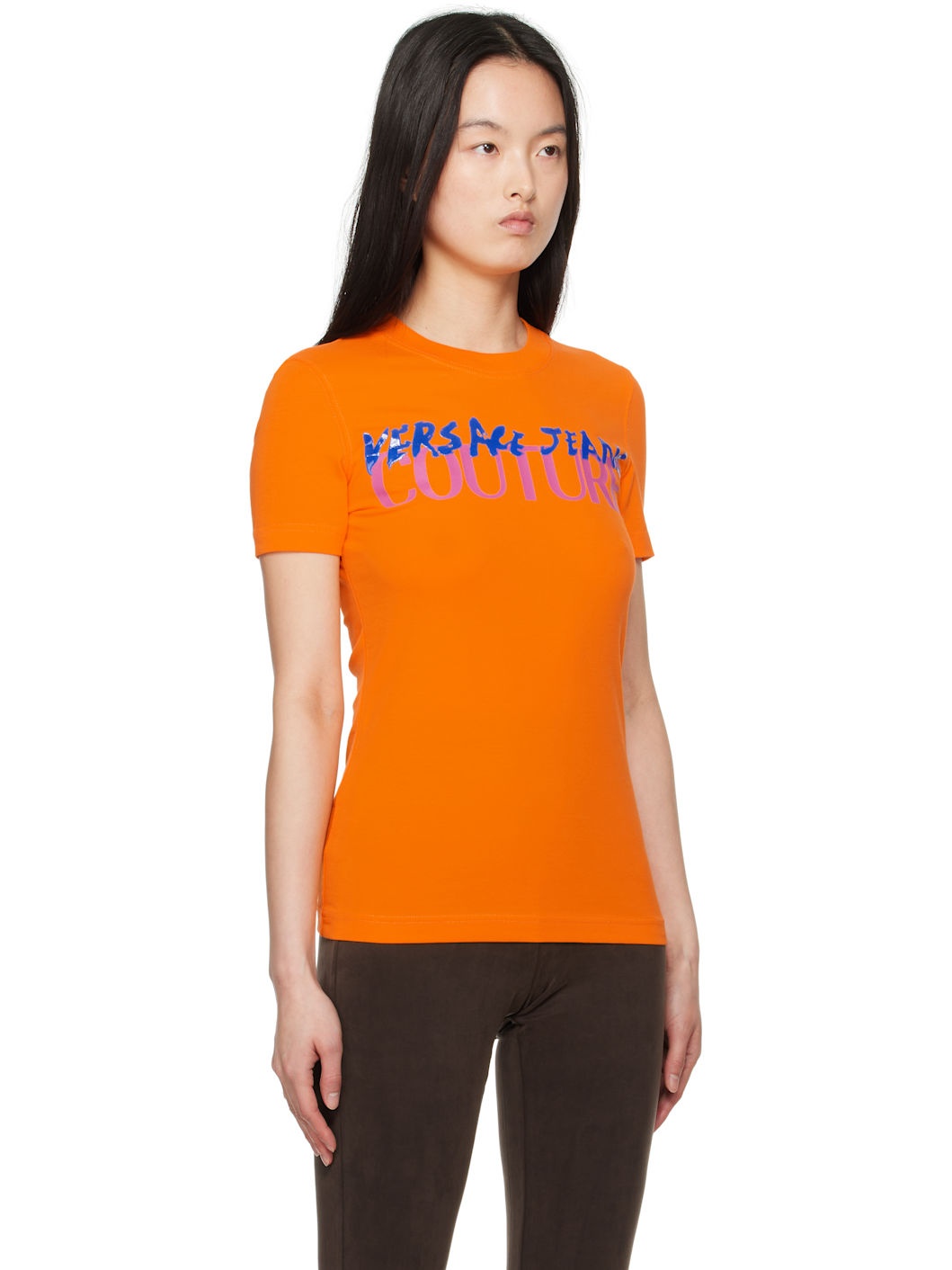 Orange Institutional Logo T-shirt - 2
