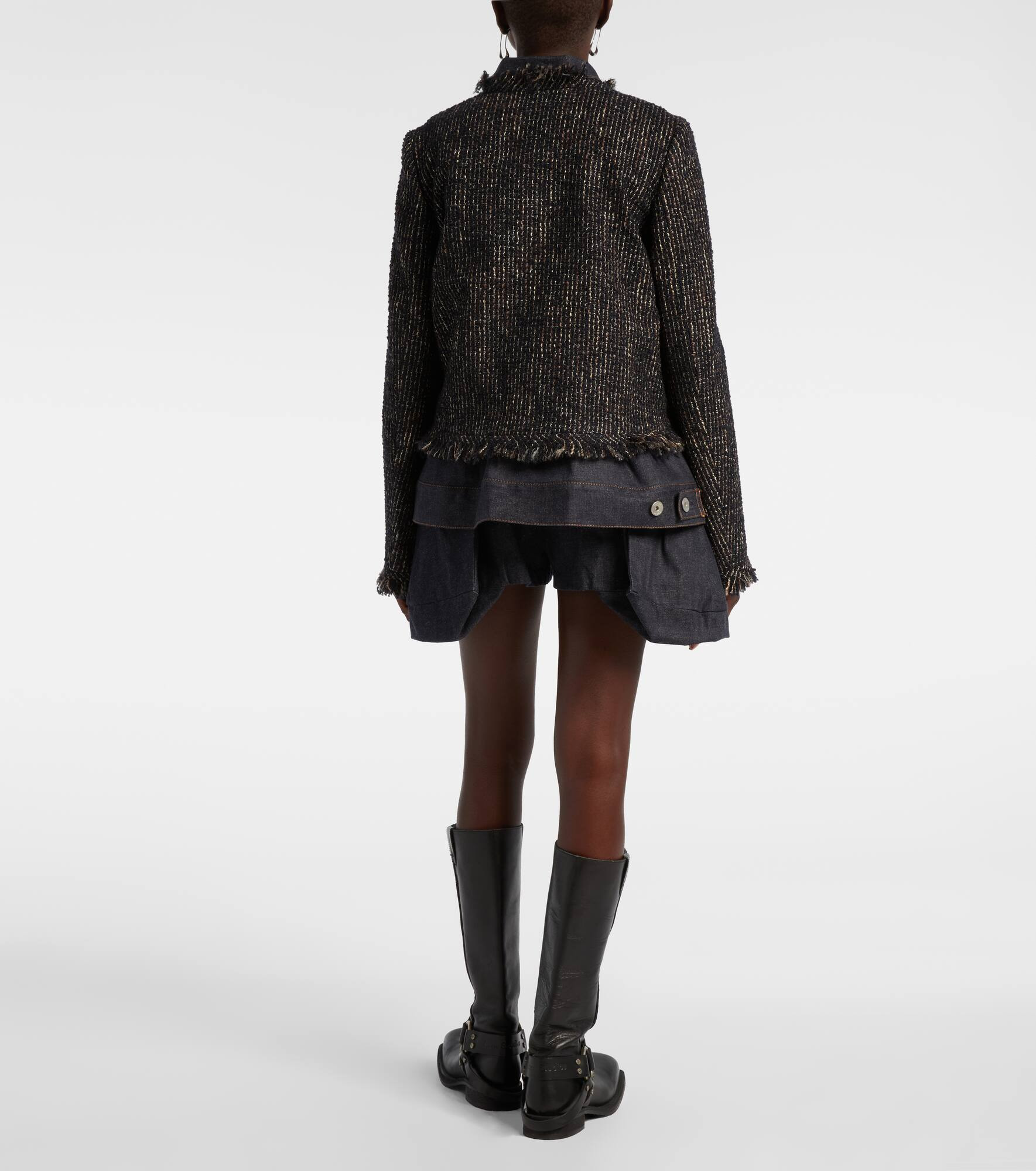 Wool-blend and cotton jacket - 3