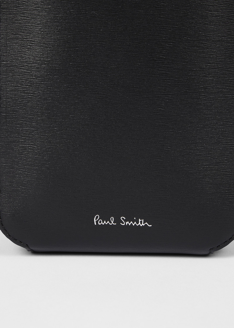 Black Straw-Grain Embossed Leather Flight Bag 4