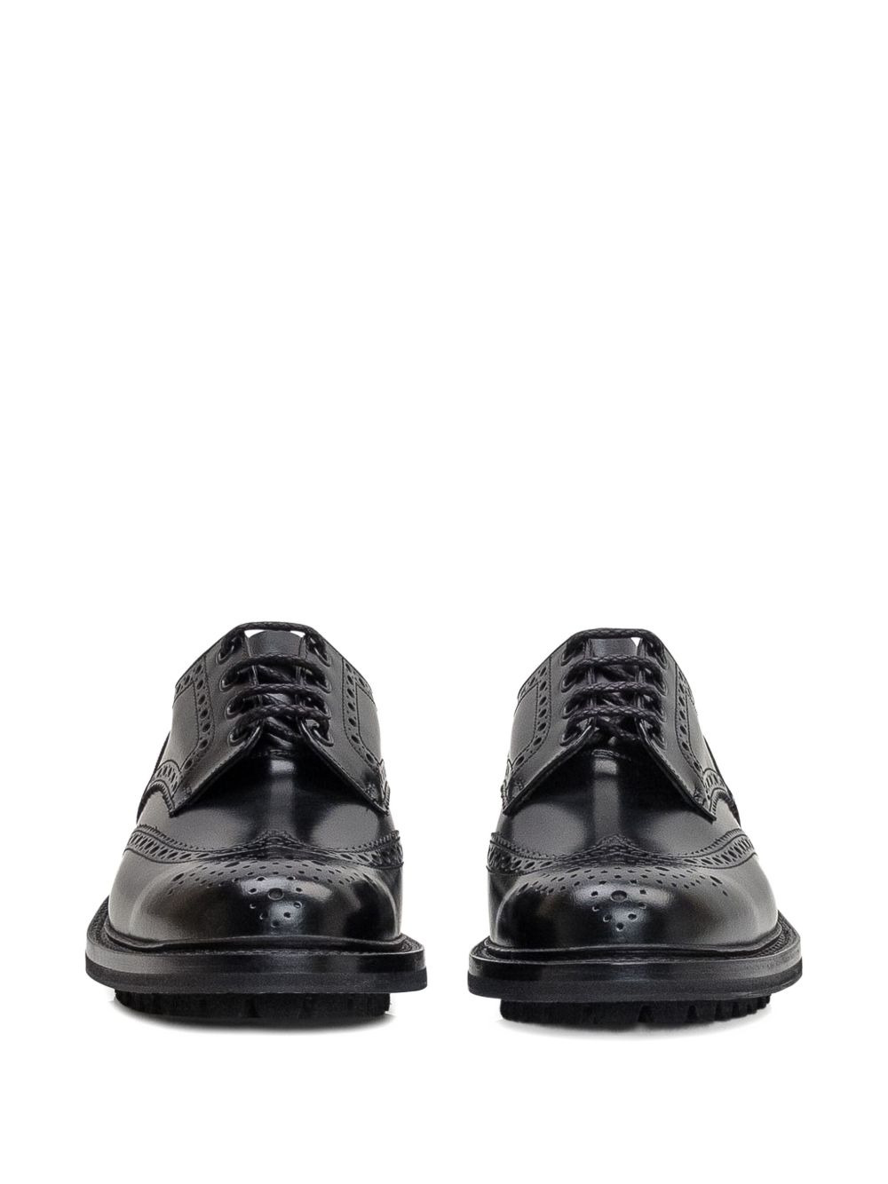 leather wingtip lace-up shoes - 3
