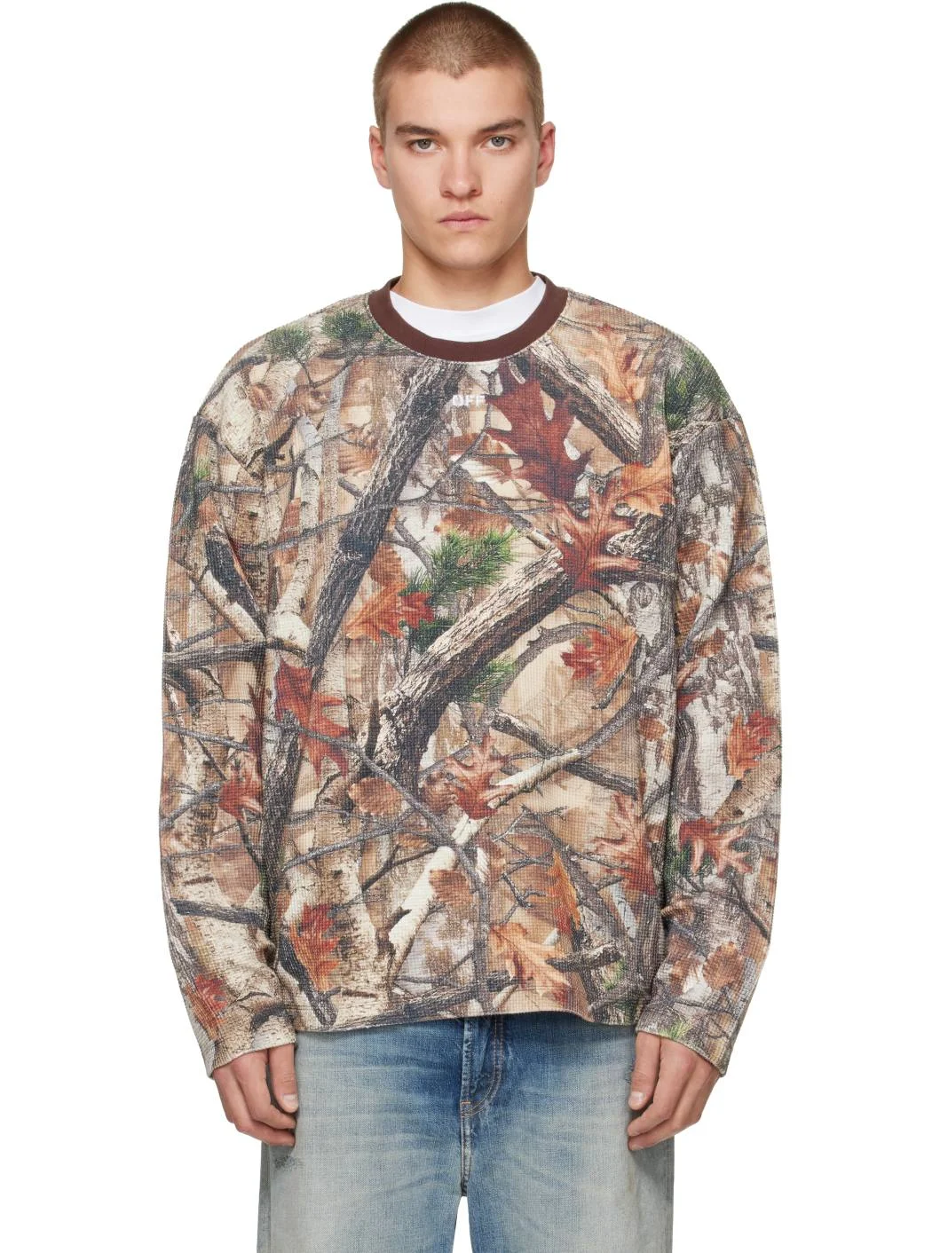 Brown Camo Waffle Skate T-shirt - 1