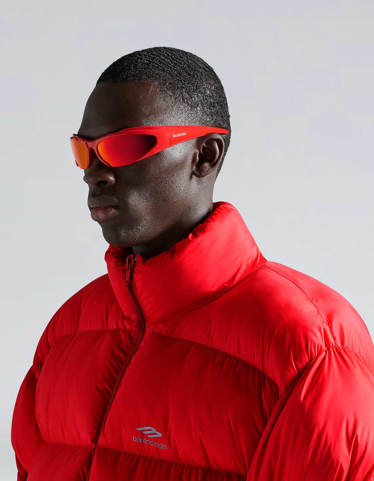 Balenciaga Red Reverse Xpander Rectangle Sunglasses - 5