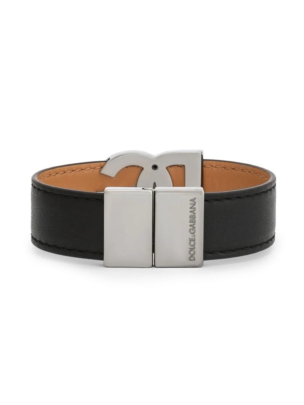 LOGO-PLAQUE LEATHER BRACELET - 4