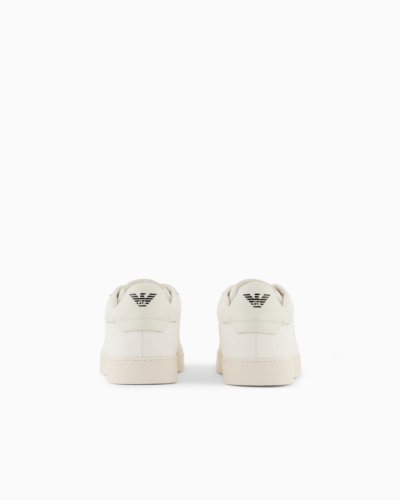 Nylon sneakers with jacquard all-over eagle - 4