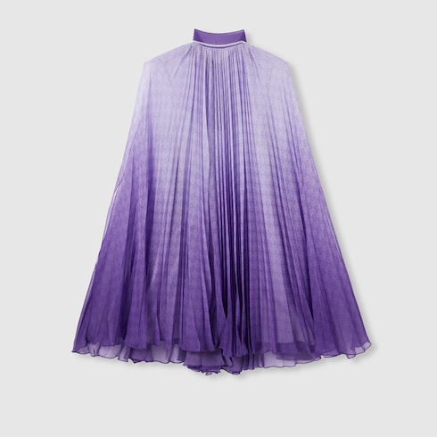 Printed georgette pleated dress - 1