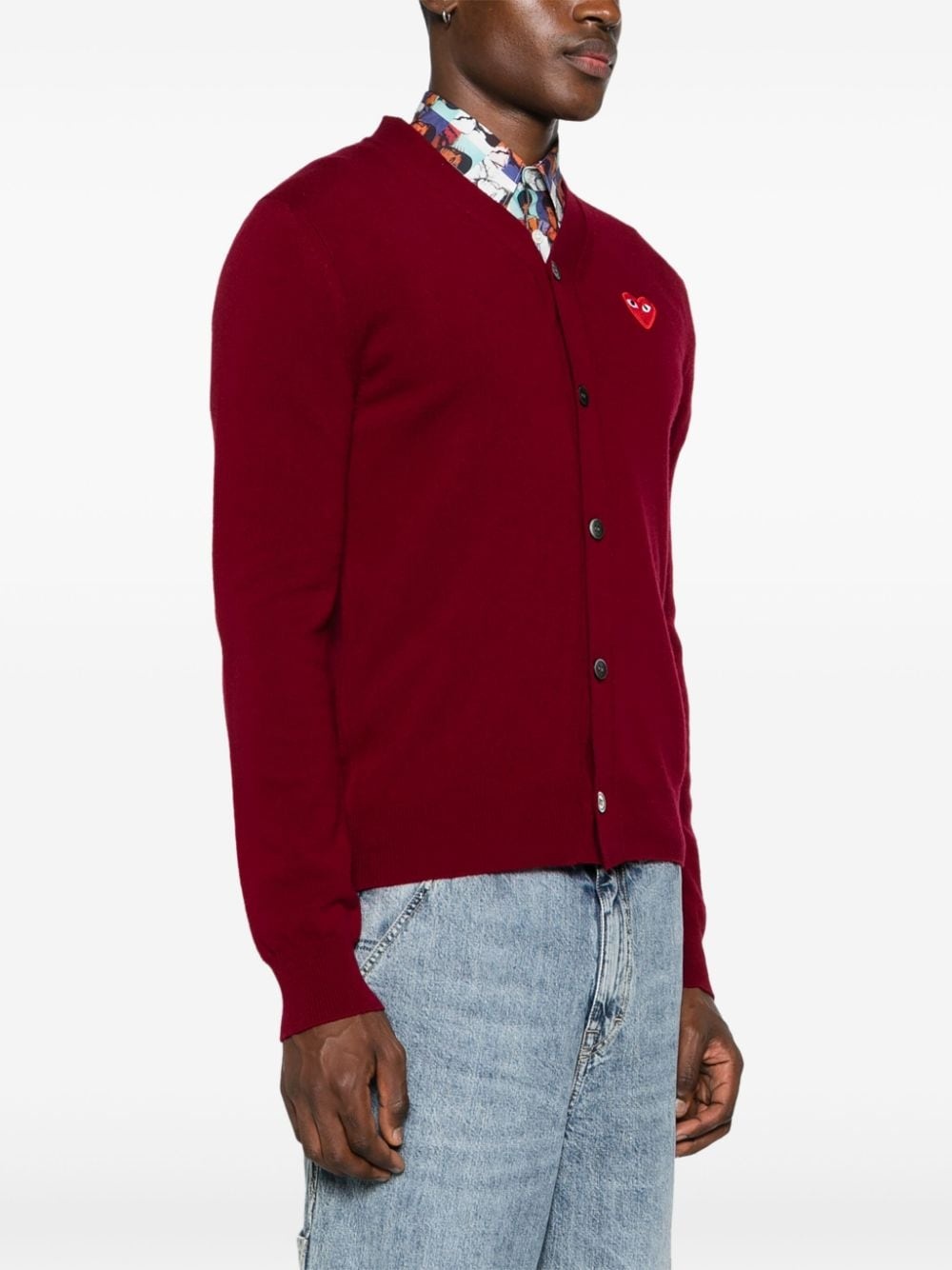 V-neck wool cardigan - 4