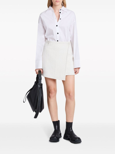 Proenza Schouler tweed wrap mini skirt outlook