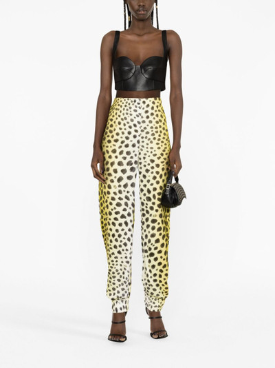 THE ATTICO Jagger cheetah-print tapered trousers outlook