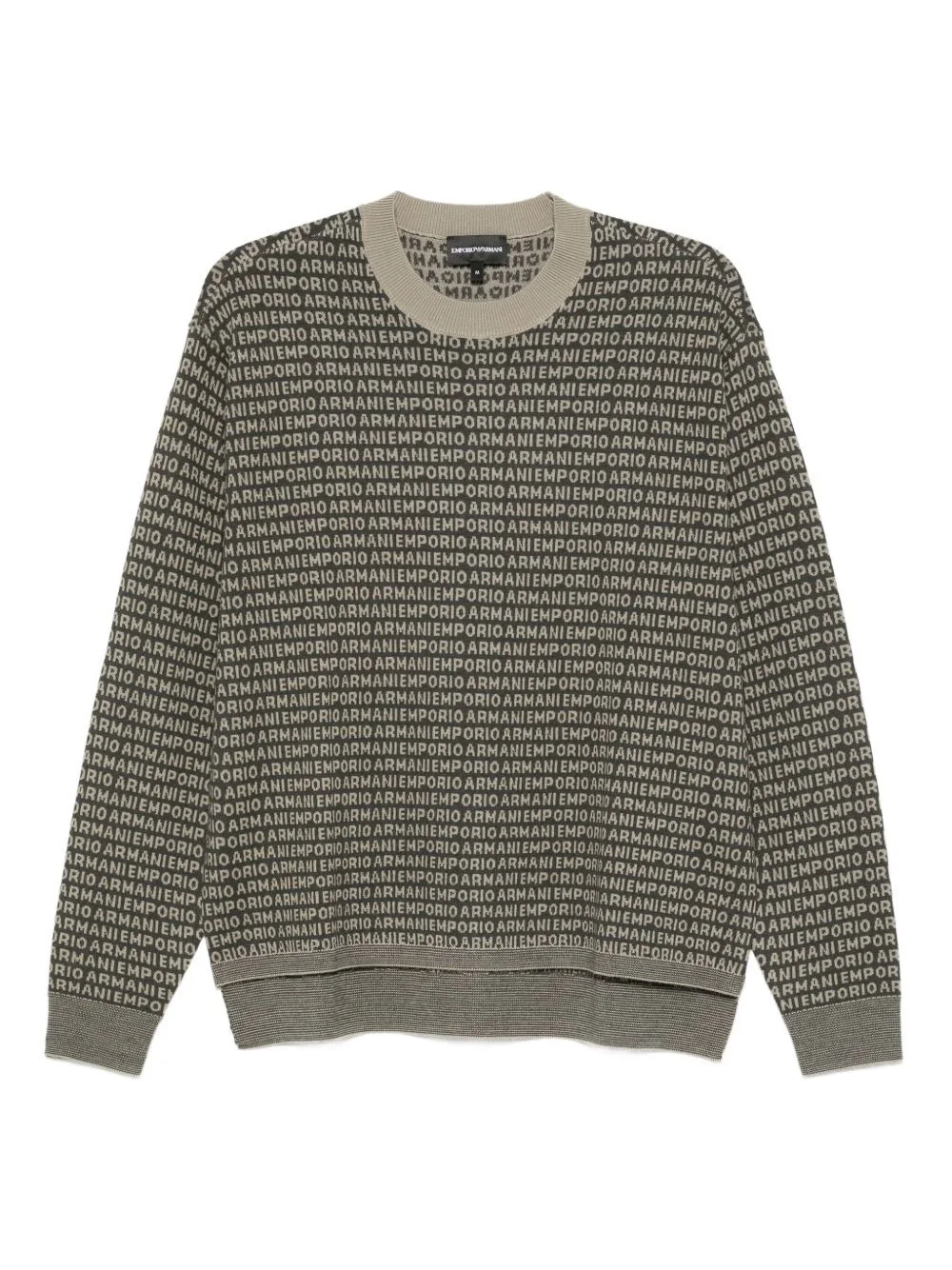logo-print wool sweater - 1