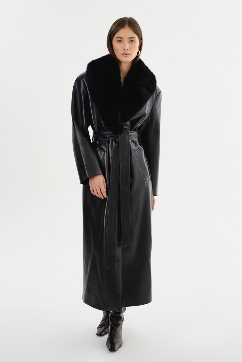 SARITA | Recycled Leather Maxi Coat 1
