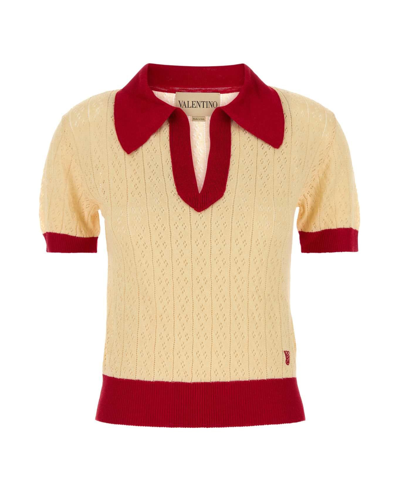 Two-tone Linen Blend Polo Shirt - 1