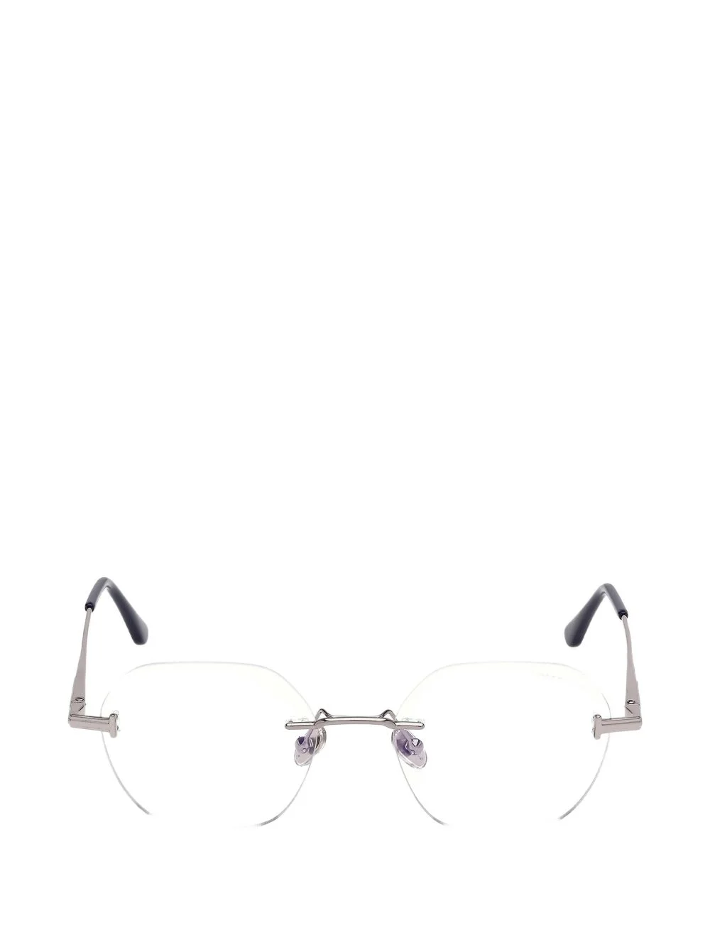 rimless oval-frame glasses - 1