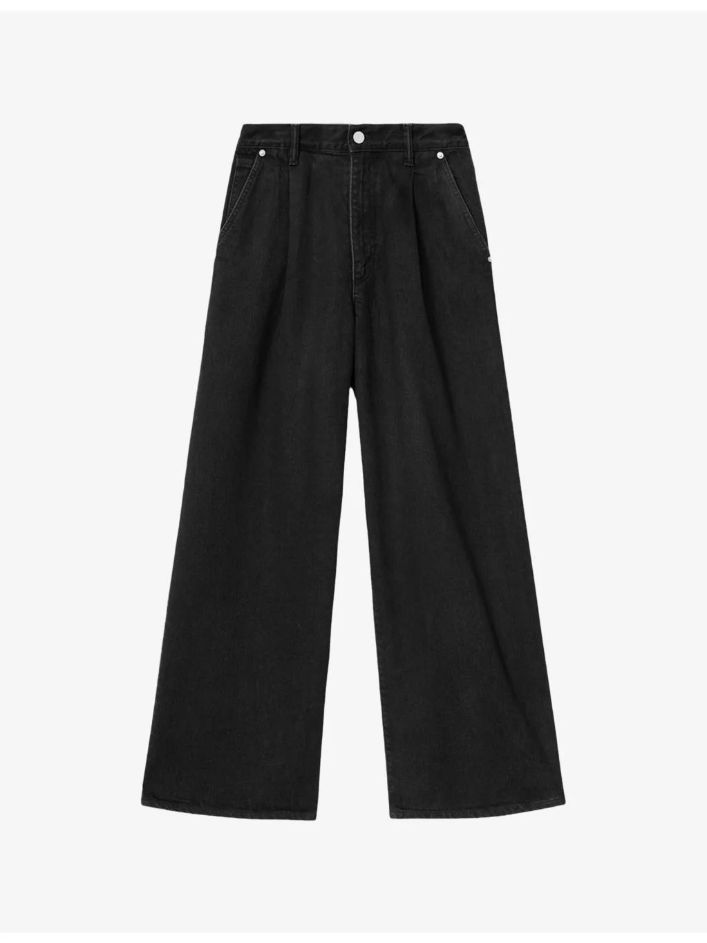 Haze Pleat Wide-Leg Denim-Blend Jeans - 1