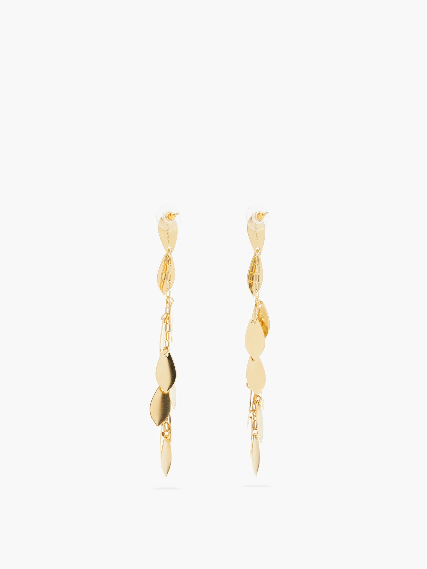 Dore leaf drop earrings - 3