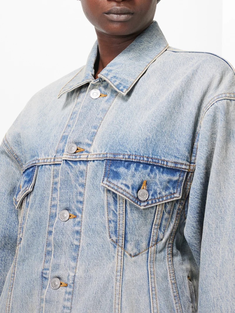 BALENCIAGA Hourglass denim jacket | matchesfashion | REVERSIBLE